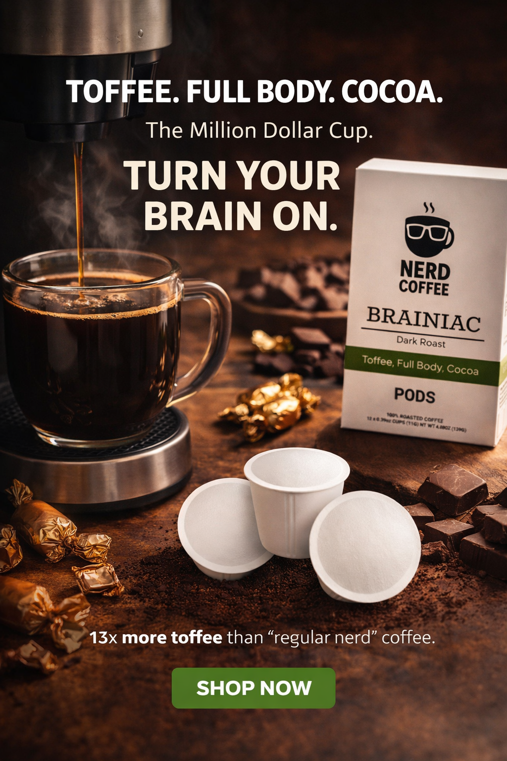 Nerd Dark roast pods